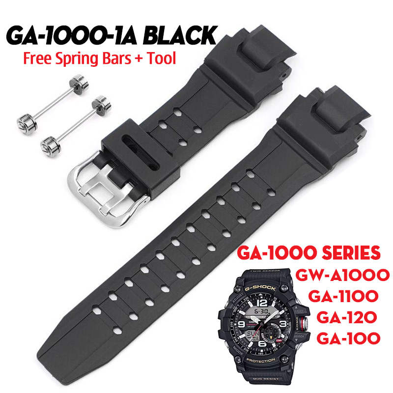 Dây G-Shock GA-1000-1A - Dây Nhựa Đen