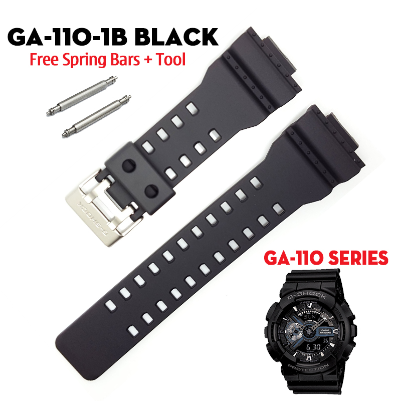 Dây G-Shock GA-110-1B - Nhựa Resin Cao Cấp, Màu Đen
