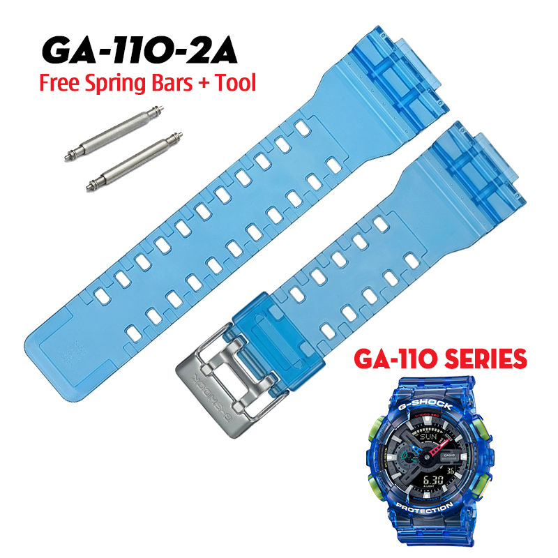 Dây G-Shock GA-110-2A - Nhựa Resin Cao Cấp, Màu Xanh Năng Động