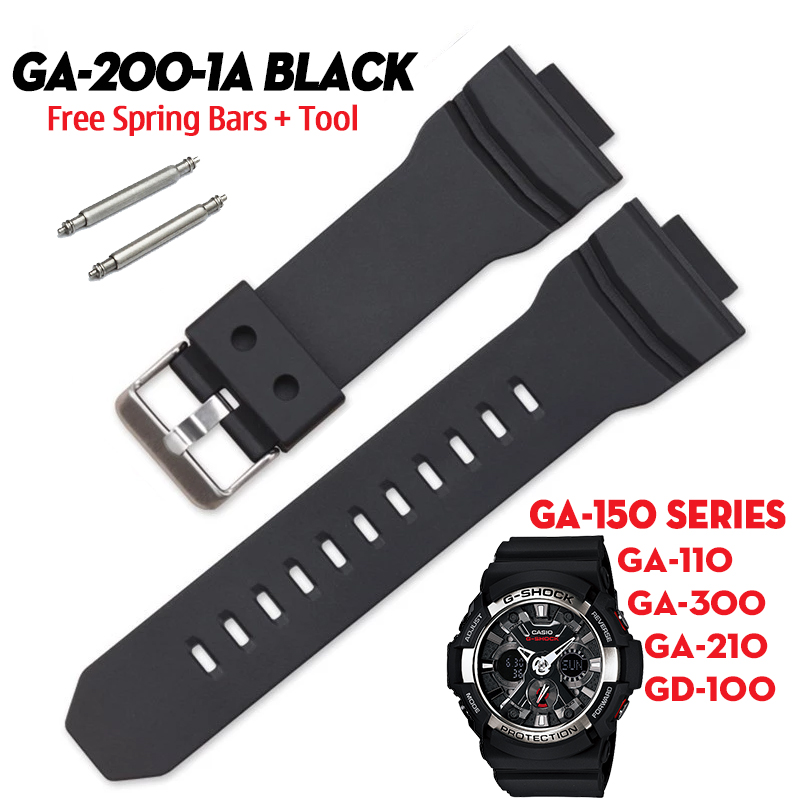 Dây G-Shock GA-200-1A - Dây Nhựa Đen