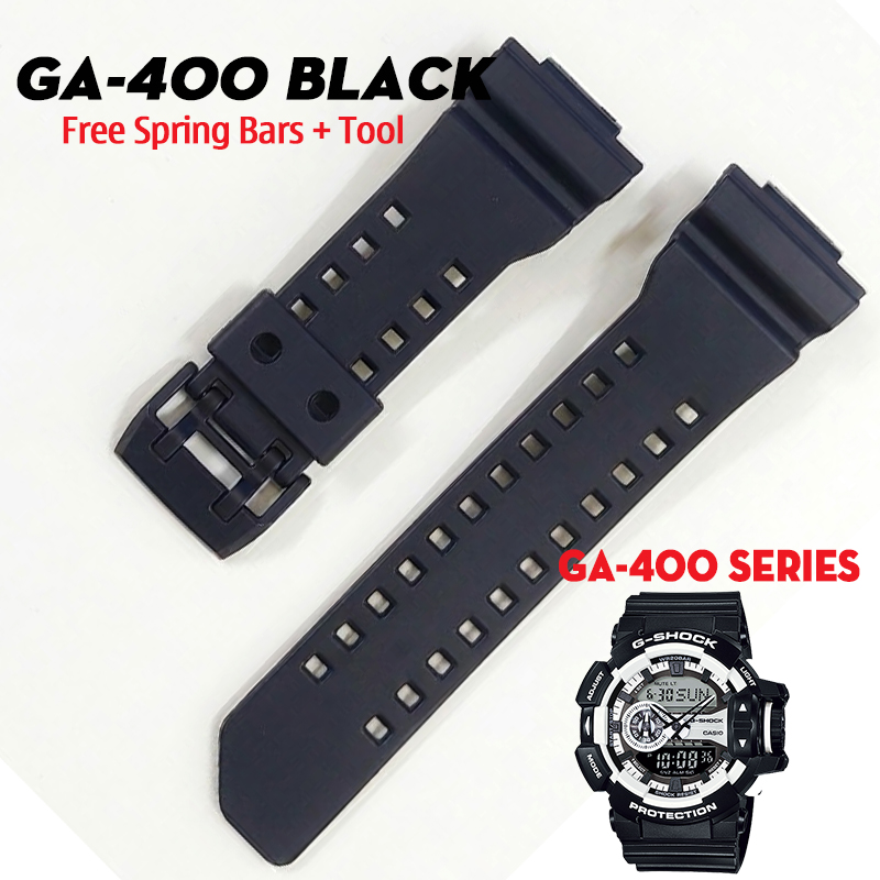 Dây G-Shock GA-400-1A - Chất Liệu Nhựa Resin Cao Cấp - Màu đen