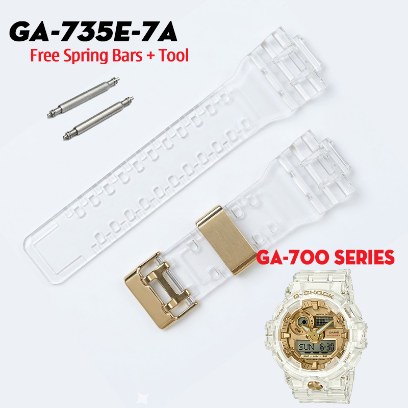 Dây G-Shock GA-735E-7A Chính Hãng - Dây Nhựa Trắng