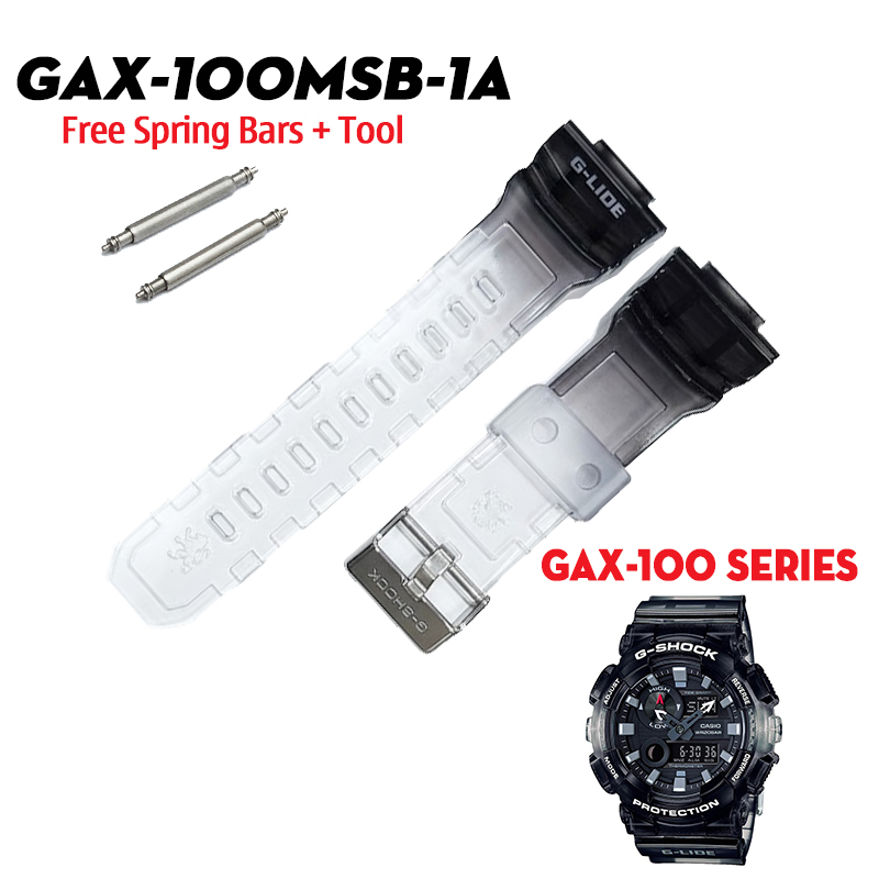 Dây G-Shock GAX-100MSB-1A - Dây Đen Mờ Cho GAX-100