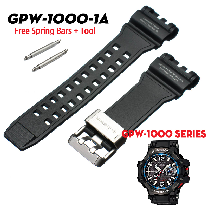 Dây G-Shock GPW-1000-1A - Dây Nhựa Đen Cao Cấp Cho GPW-1000