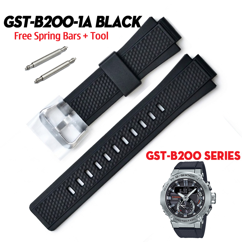 Dây G-Shock GST-B200-1A - Dây Nhựa Đen