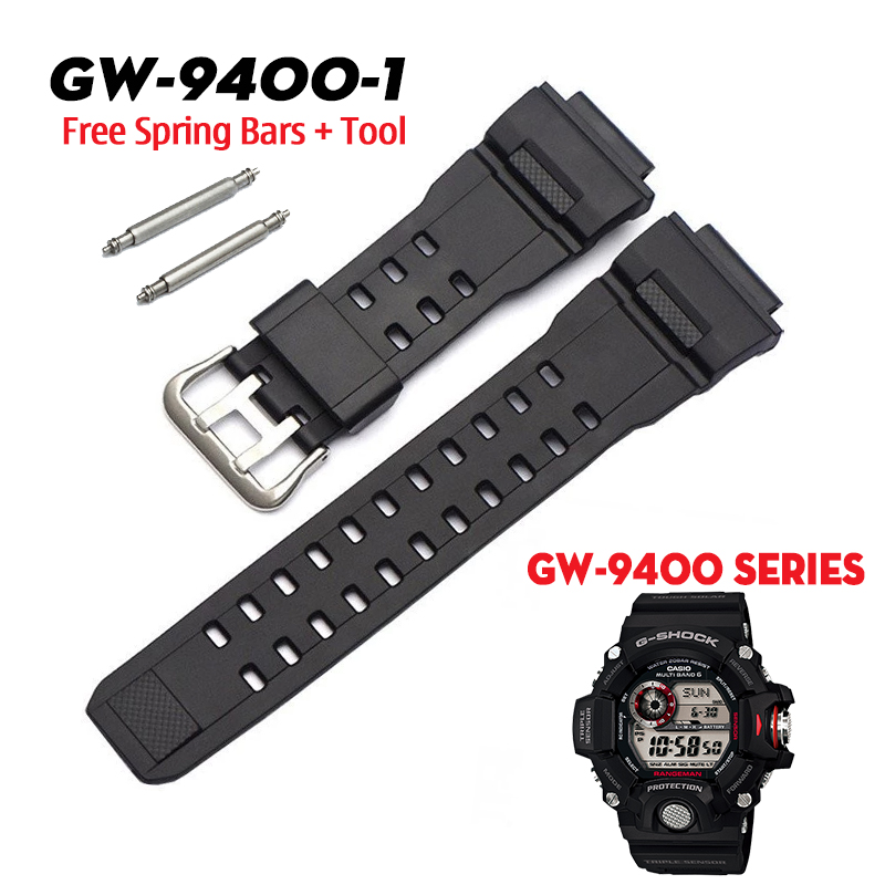 Dây G-Shock GW-9400-1 - Dây Đen Nhám Cho Rangeman