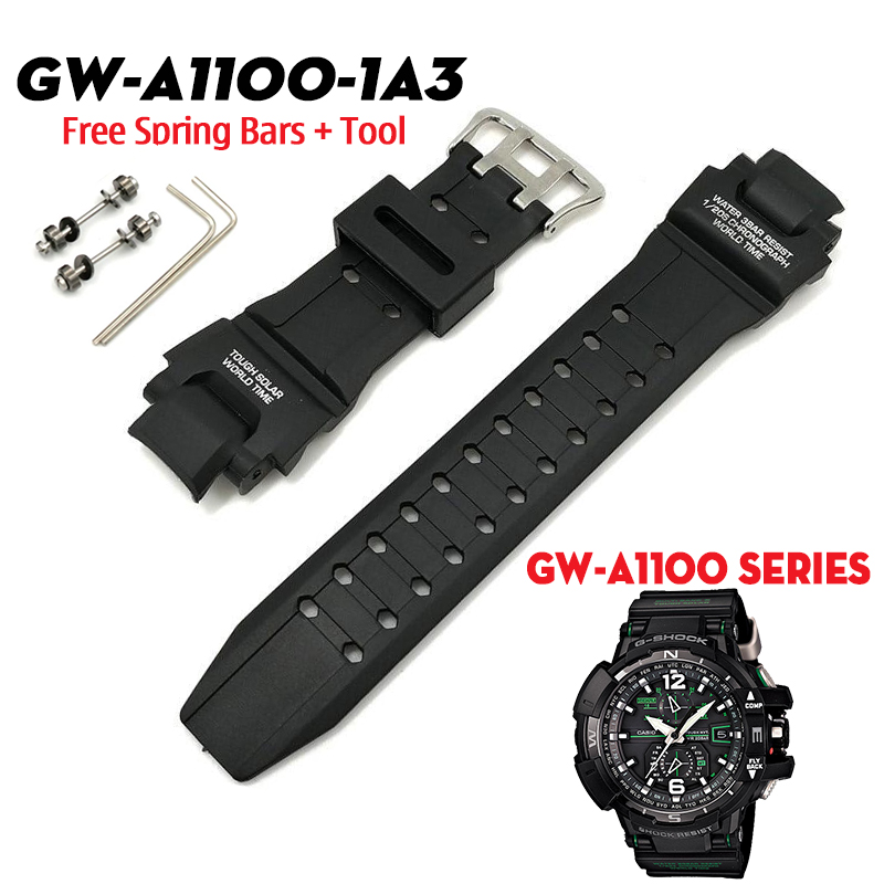 Dây G-Shock GW-A1100-1A3 - Chất Liệu Nhựa Resin Cao Cấp - Màu Đen
