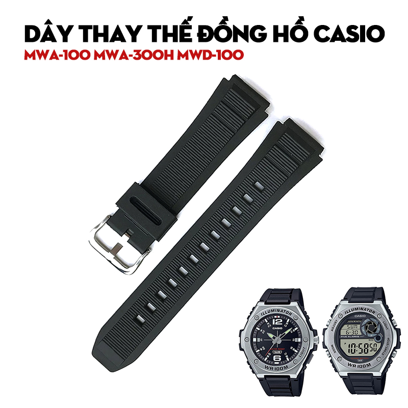 Dây Thay Thế Đồng Hồ Casio MWD-100H - Hàng Linh Kiện Cao Cấp