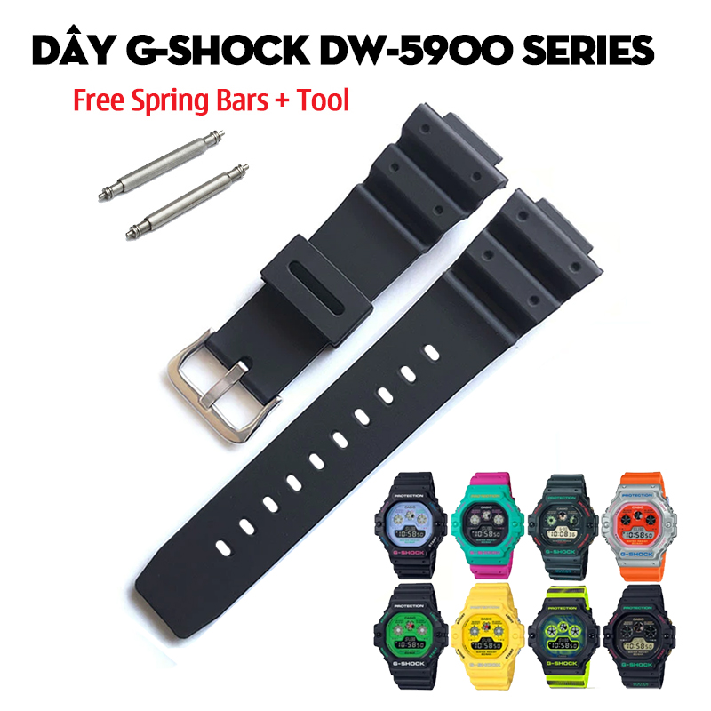 Dây G-Shock DW-5900 Series – “Square 3 Mắt” Huyền Thoại Với Đồng Hồ Bấm Giờ 1/1000 Giây