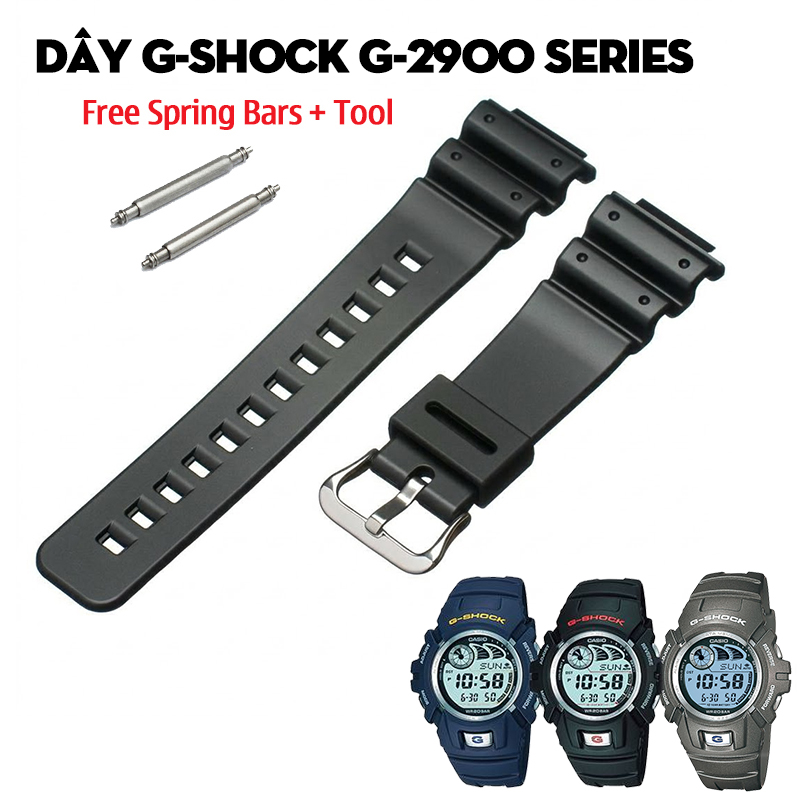 Dây G-Shock G-2900 Series – Bộ Sưu Tập Dây Thay Thế Cho “Data Bank” 10 Năm Pin Huyền Thoại