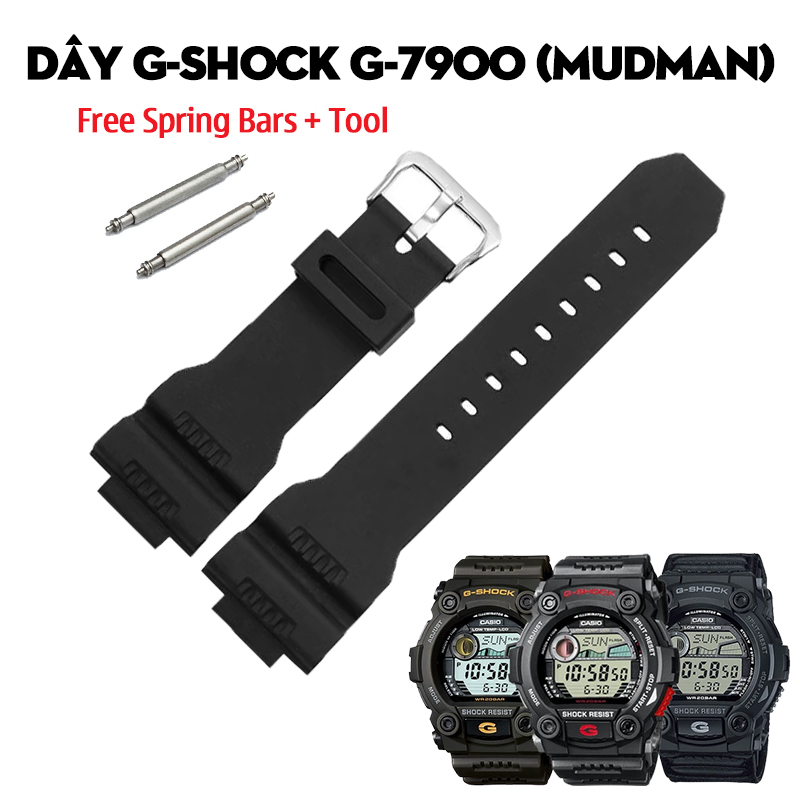 Dây G-Shock G-7900 (Mudman) – Bộ Sưu Tập Dây Thay Thế Cho Huyền Thoại Chống Bùn