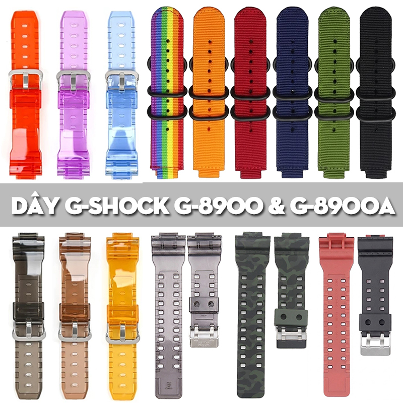 Dây G-Shock G-8900 & G-8900A – Bộ Sưu Tập Dây Thay Thế Đủ Màu Sắc Cho Dòng G-Shock Phổ Thông