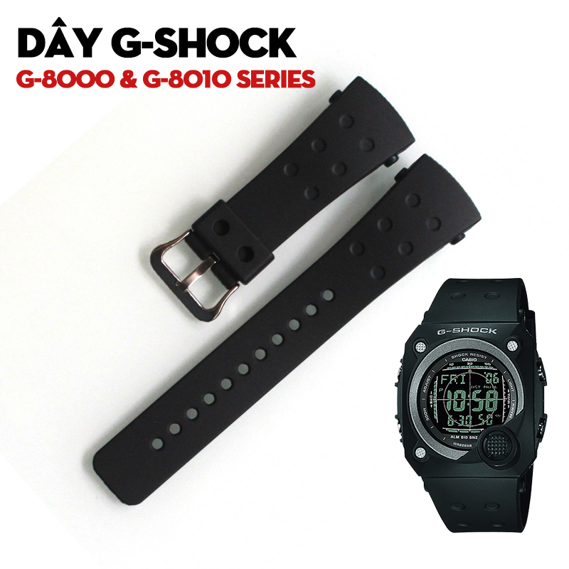 Dây G-Shock G-8000 & G-8010 – Bộ Sưu Tập Dây Thay Thế Cho “Full Dot Matrix” Huyền Thoại