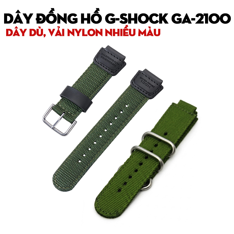 Dây Đồng Hồ G-Shock GA-2100 Dây Dù, Vải Nylon Nhiều Màu
