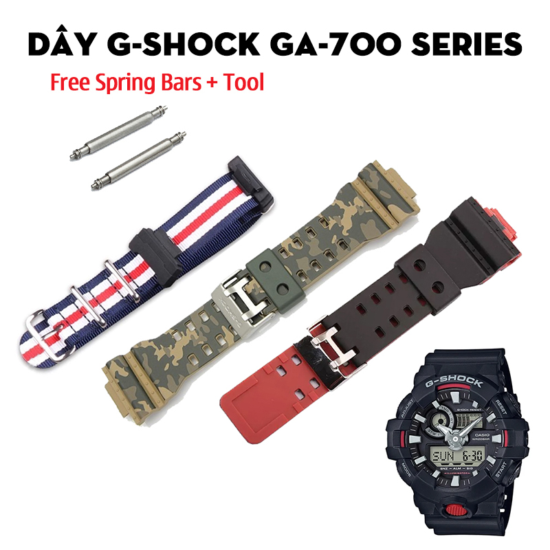 Dây G-Shock GA-700 Series – Bộ Sưu Tập Dây Thay Thế Cho Dòng Nút Bấm Siêu Sáng