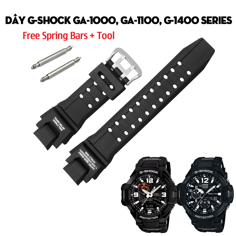 Dây G-Shock GA-1000, GA-1100, G-1400 Series – Bộ Sưu Tập Dây Thay Thế Cho Dòng G-Aviation Và Gravity Defier