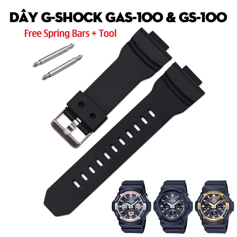 Dây G-Shock GAS-100 & GS-100 Series – Bộ Sưu Tập Dây Thay Thế Cho Dòng Analog-Digital Tổng Hợp