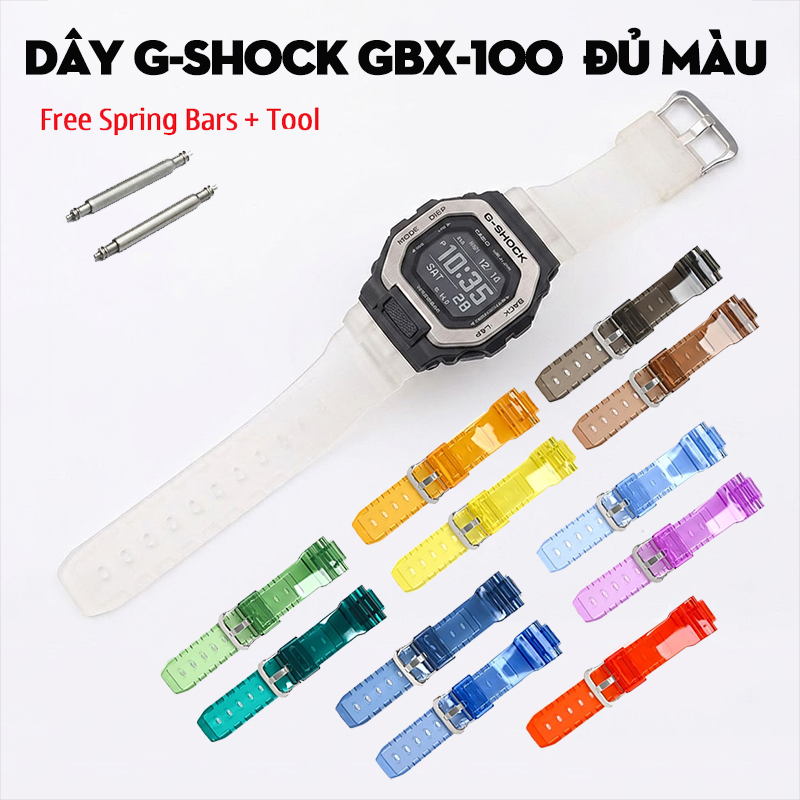 Dây G-Shock GBX-100 – Đủ Màu 1, 2, TT, NS, S, 8DR
