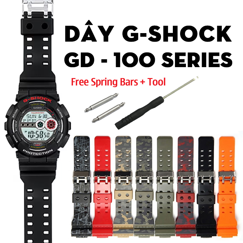 Dây G-Shock GD-100 – Bộ Sưu Tập Dây Thay Thế Đủ Màu Sắc Cho Dòng Đồng Hồ Kỹ Thuật Số Huyền Thoại