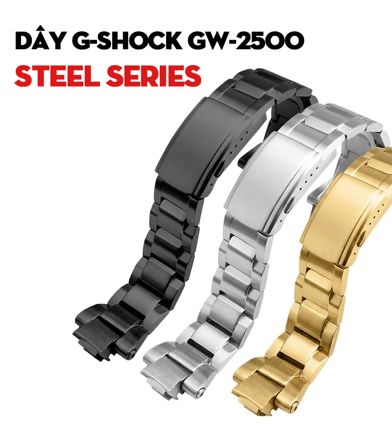 Dây G-Shock GW-2500 Series – Bộ Sưu Tập Dây Thay Thế Cho “Aviator” Mạ Vàng Huyền Thoại