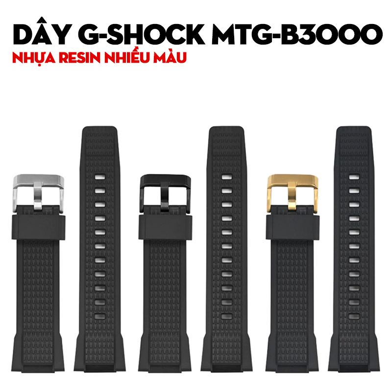 Dây G-Shock MTG-B3000 Nhựa Resin Nhiều Màu – Phụ Kiện Thay Thế Cho Dòng MT-G