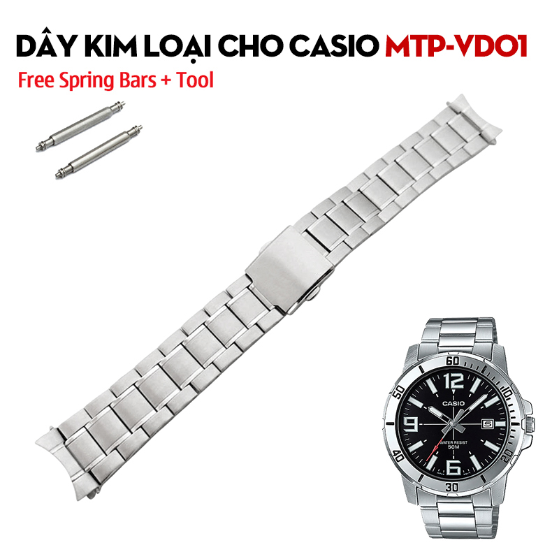 Dây kim loại cho Casio MTP-VD01 – Nâng Tầm Dress Watch Giá Tốt