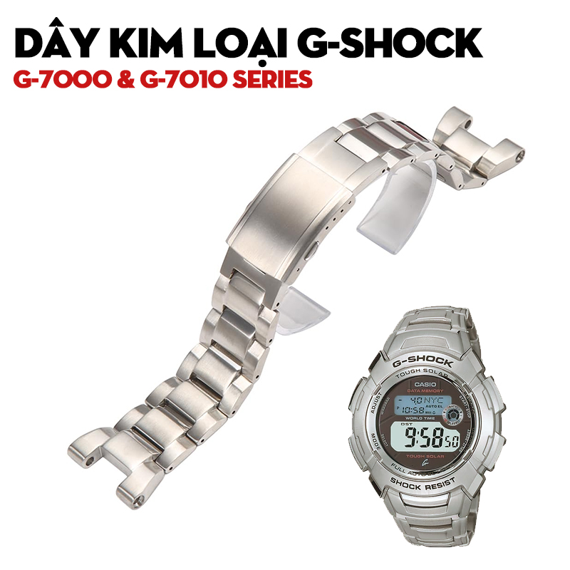 Dây Kim Loại G-Shock G-7000 & G-7010 Series – Bộ Sưu Tập Dây Thép Không Gỉ Cho “The G” Thế Hệ Đầu