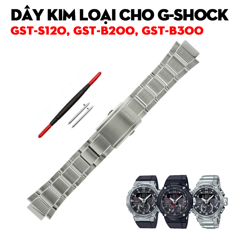 Dây kim loại cho G-Shock GST-S120, GST-B200, GST-B300 – Kích thước 24mm