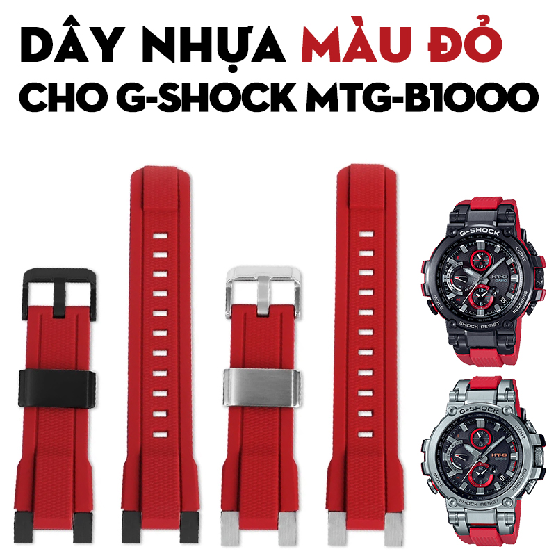 Dây Nhựa Màu Đỏ Cho G-Shock MTG-B1000 – Bộ Sưu Tập Thay Thế Nổi Bật