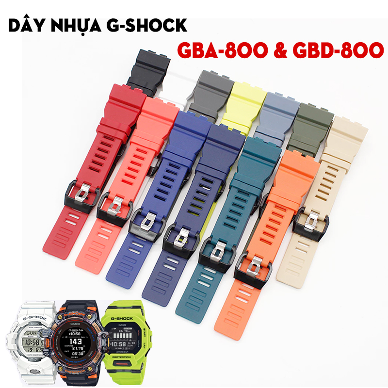 Dây Nhựa G-Shock GBA-800 & GBD-800 – Bộ Sưu Tập Màu Sắc Cho Dòng G-Squad