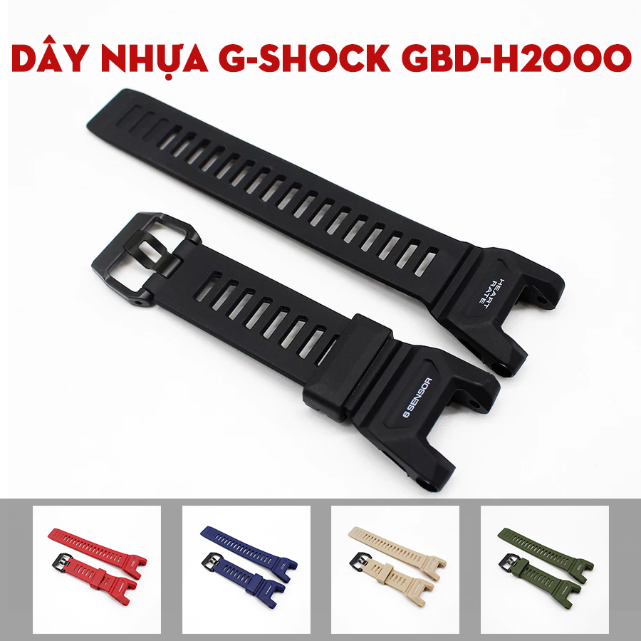Dây Nhựa G-Shock GBD-H2000 – Bộ Sưu Tập Dây Màu Sắc Cho Dòng G-Squad Thông Minh