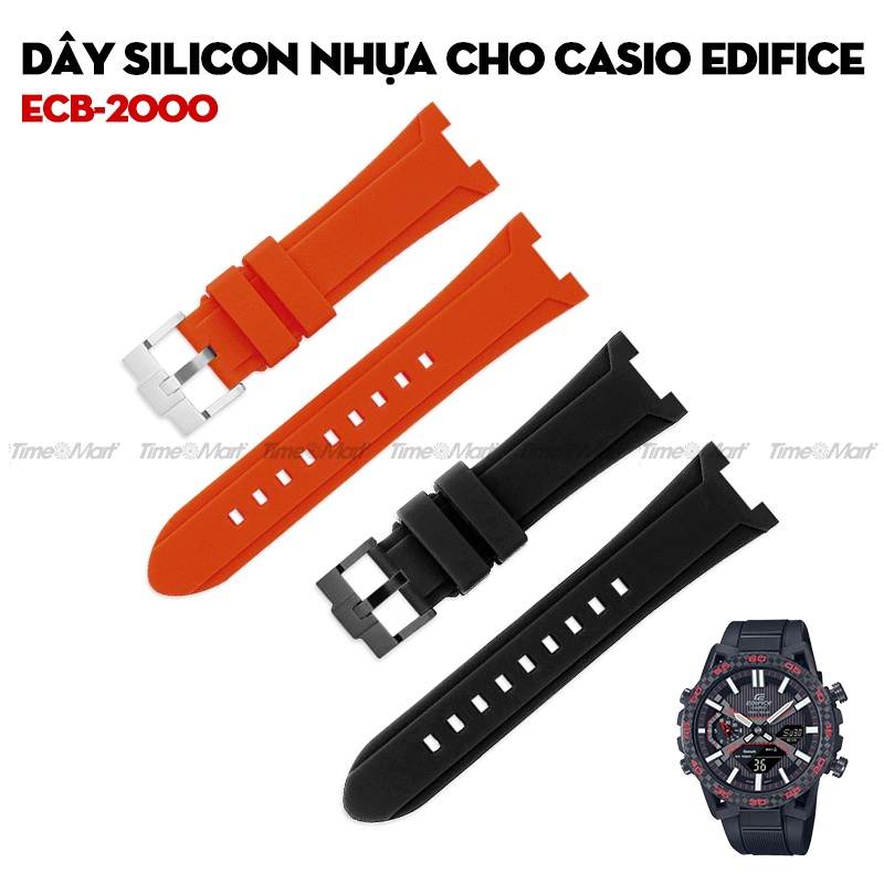 Dây silicon nhựa cho Casio Edifice ECB-2000 – Kích thước 20mm và lựa chọn thay thế