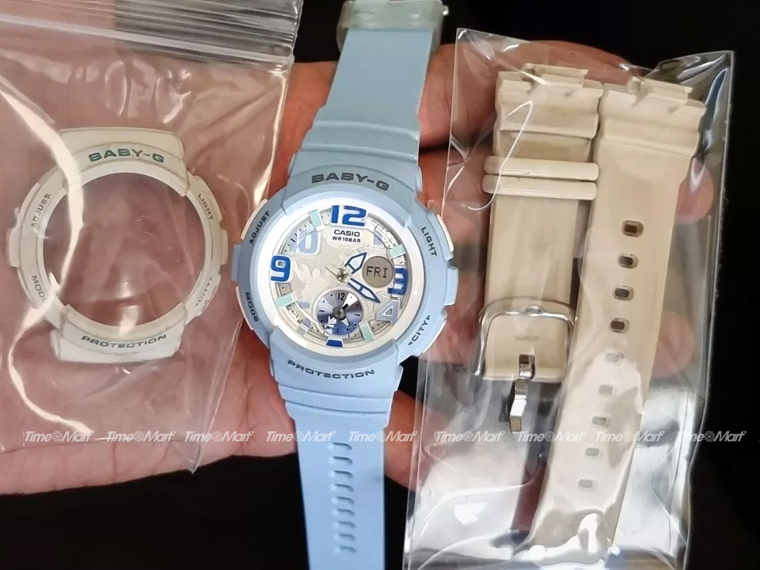 Ảnh thực tế đồng hồ Casio Baby-G BGA-190 sau khi được thay dây vỏ