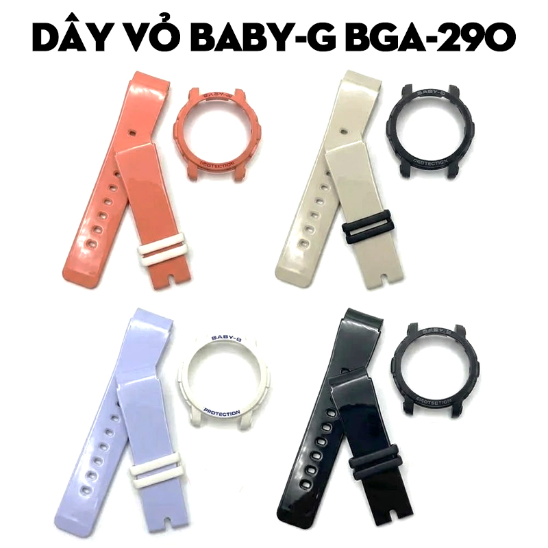 Dây Vỏ Baby-G BGA-290 Nhiều Màu – Bộ Sưu Tập Thời Trang Cho Dòng Mặt Tròn Trẻ Trung
