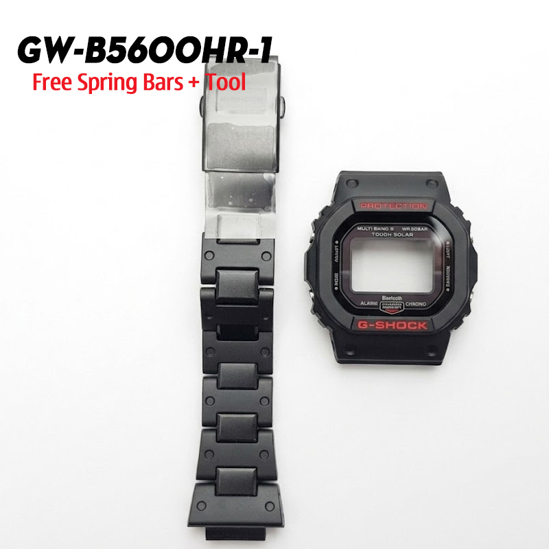 Dây Vỏ Casio G-Shock GW-B5600HR-1 Chính Hãng - Bộ Dây Vỏ Đen Đỏ Cá Tính 
