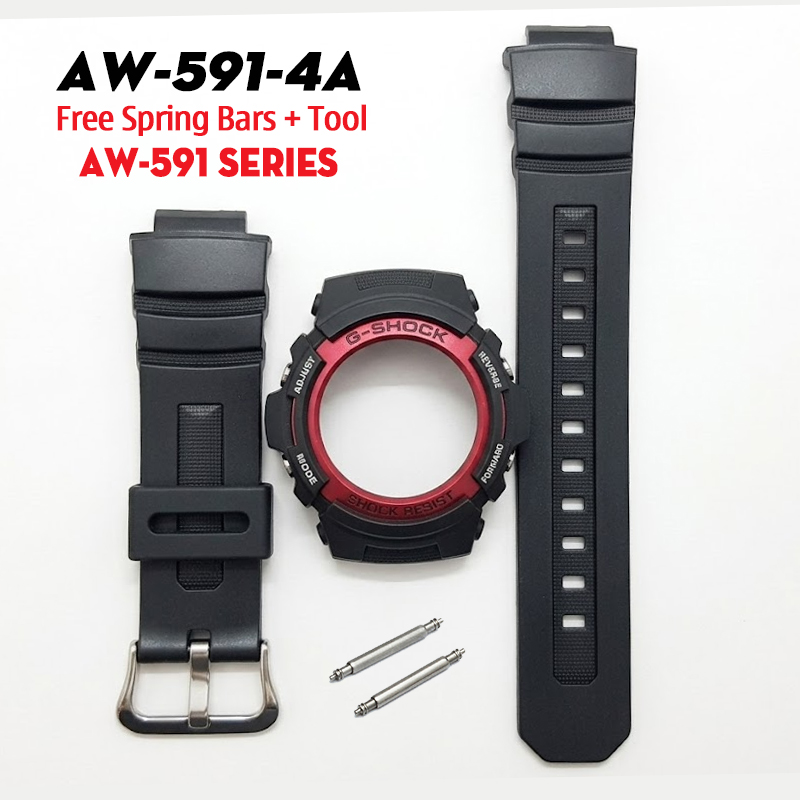 Dây Vỏ Casio G-Shock AW-591-4A (Bộ Dây + Vỏ Màu Đen)