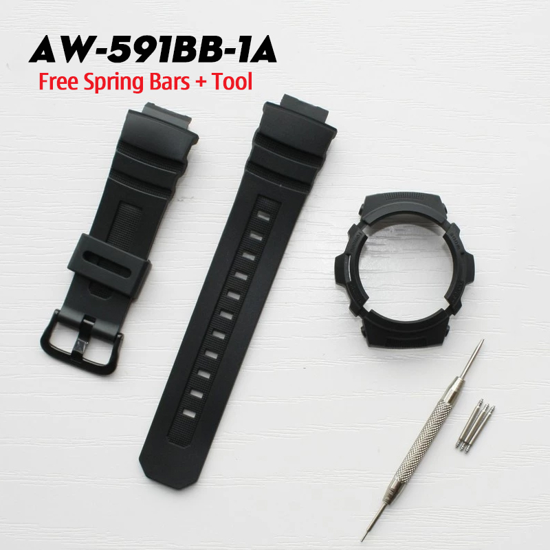 Dây Vỏ Casio G-Shock AW-591BB-1A (Bộ Dây + Vỏ Màu Đen)