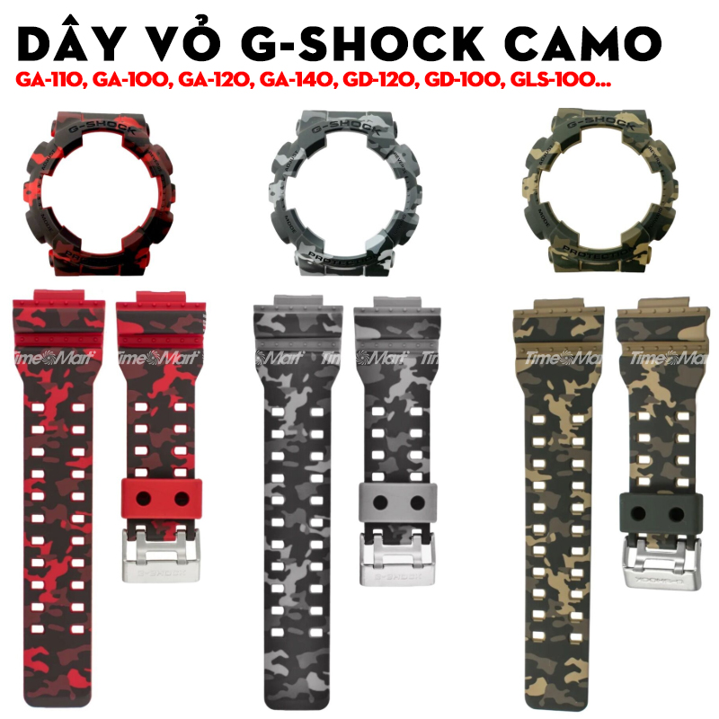 Dây Vỏ G-Shock Camo – Bộ Sưu Tập Phong Cách Ngụy Trang Cho GA-110, GA-100, GA-120, GA-140, GD-120, GD-100, GLS-100...