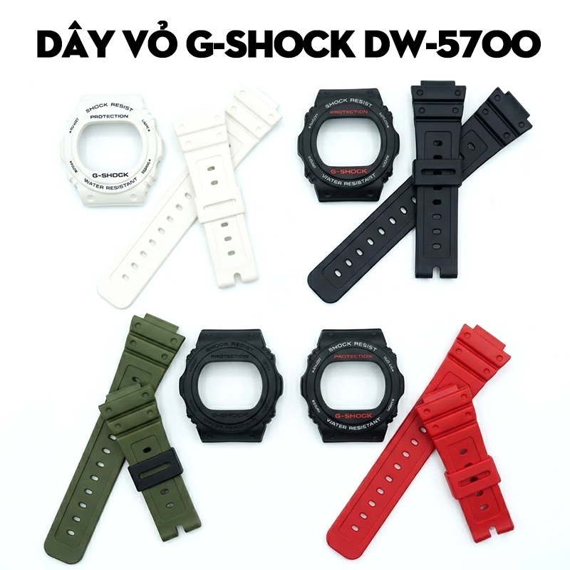 Dây Vỏ G-Shock DW-5700, DW-5700BB, DW-5750E – Bộ Sưu Tập Thay Thế Cho Dòng Square Huyền Thoại