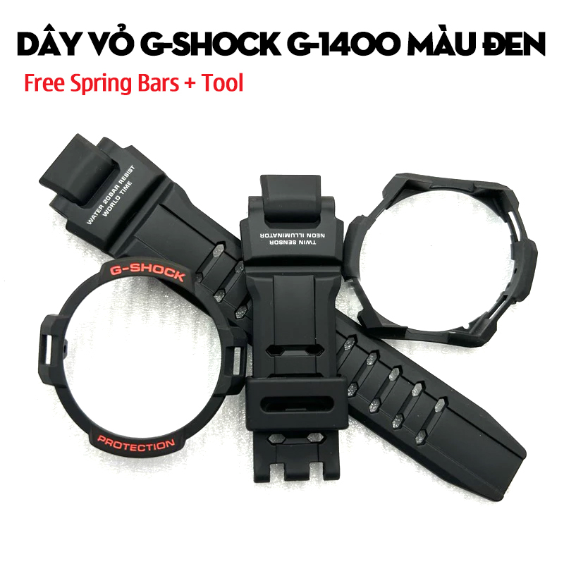Dây Vỏ G-Shock G-1400 Màu Đen – Bộ Sưu Tập Thay Thế Cho Dòng Đồng Hồ Cao Cấp