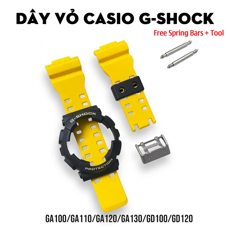 Dây Vỏ G-Shock GA-110, GA-100, GA-120, GA-140, GD-100, GD-120 Màu Vàng – Bộ Sưu Tập Nổi Bật, Cá Tính