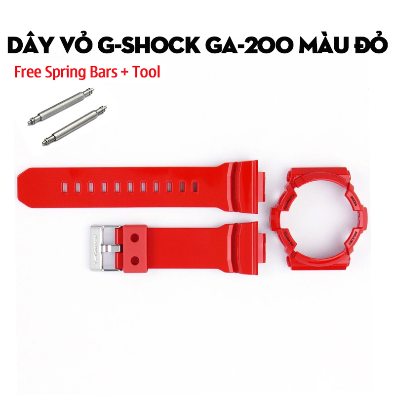 Dây Vỏ G-Shock GA-200 Màu Đỏ – Bộ Sưu Tập Nổi Bật Cho Dòng Đồng Hồ Cá Tính