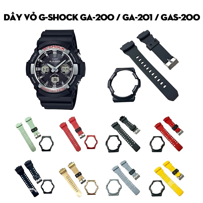 Dây Vỏ G-Shock GA-200 / GA-201 / GAS-200 / GAS-201 Nhiều Màu – Bộ Sưu Tập Đa Dạng Cho Dòng Đồng Hồ Thể Thao
