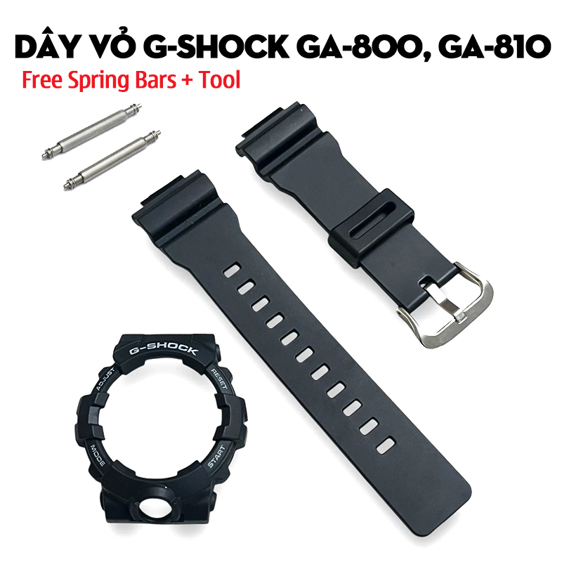 Dây Vỏ G-Shock GA-800, GA-810 – Bộ Sưu Tập Dây Thay Thế Cho Dòng Thiết Kế Mỏng, Thanh Lịch