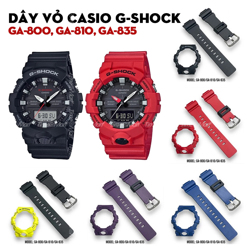 Dây Vỏ G-Shock GA-800, GA-810 – Bộ Sưu Tập Dây Thay Thế Cho Dòng Thiết Kế Mỏng, Thanh Lịch