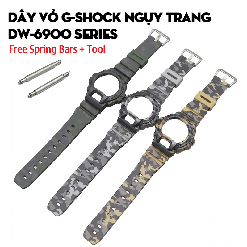 Dây Vỏ G-Shock Ngụy Trang DW-6900 Series – Bộ Sưu Tập Phong Cách Cá Tính Cho Dòng Huyền Thoại