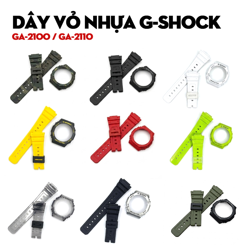 Dây Vỏ Nhựa G-Shock GA-2100 / GA-2110 – Bộ Sưu Tập Thay Thế Cho 