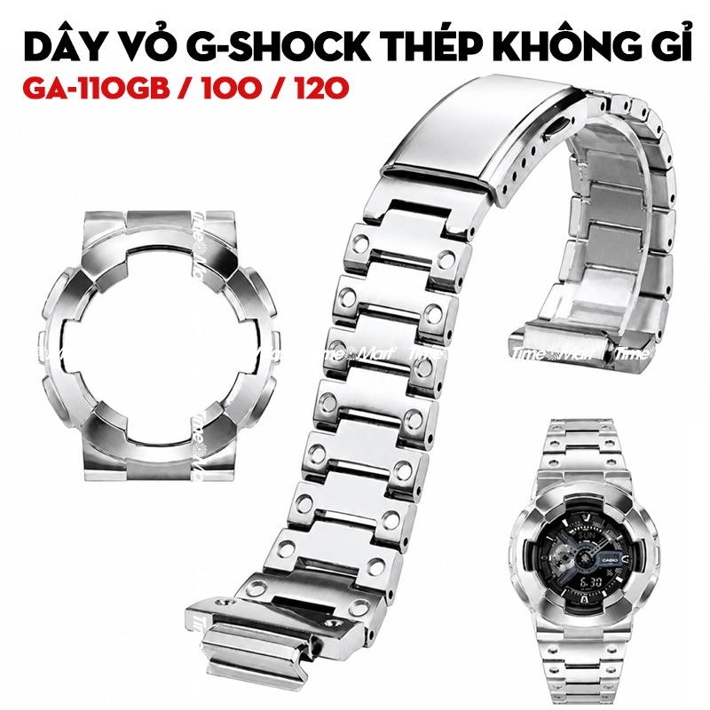 Dây Vỏ G-Shock GA-110GB / 100 / 120 Thép Không Gỉ – Bộ Sưu Tập Sang Trọng Cho Dòng Đồng Hồ Cá Tính