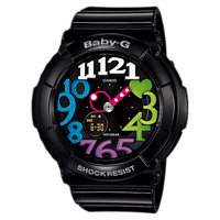 ĐỒNG HỒ CASIO BABY-G BGA-131-1B2DR Dây nhựa đen - Đồng hồ điện tử mặt số nhiều màu