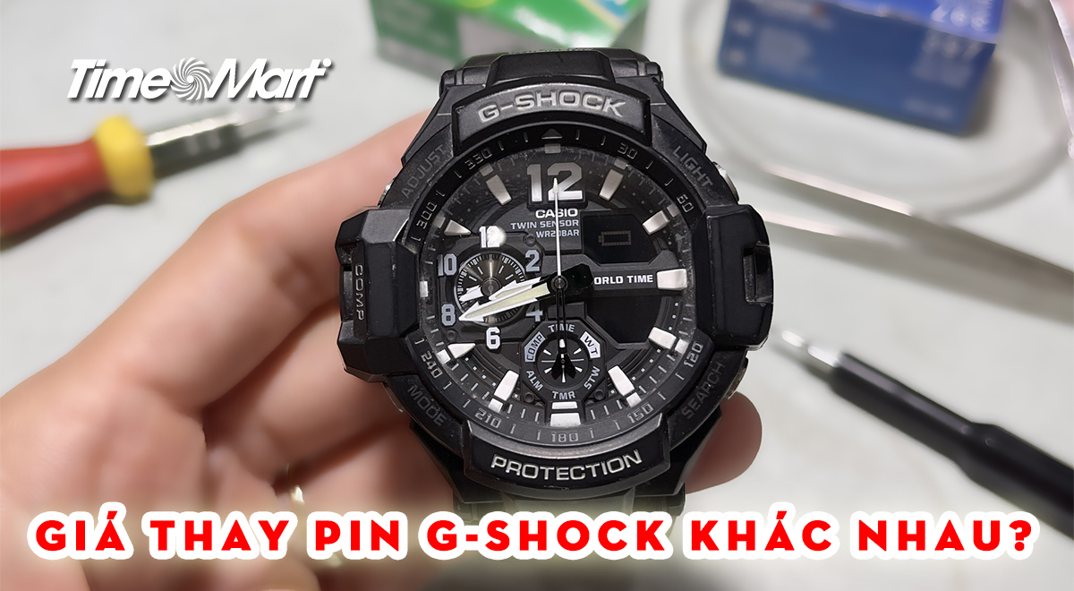 Tại sao giá thay pin G-Shock khác nhau? Phân tích chi tiết
